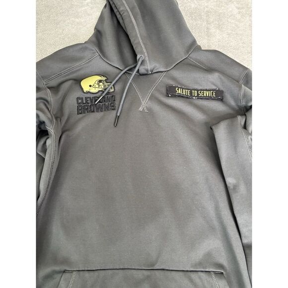 Cleveland Browns Nike Salute To Service Hoodie Men's Size Small Gray - Picture 3 of 12
